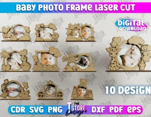 Paquete De Marcos De Fotos Para Bebes 2 Creativo Digital